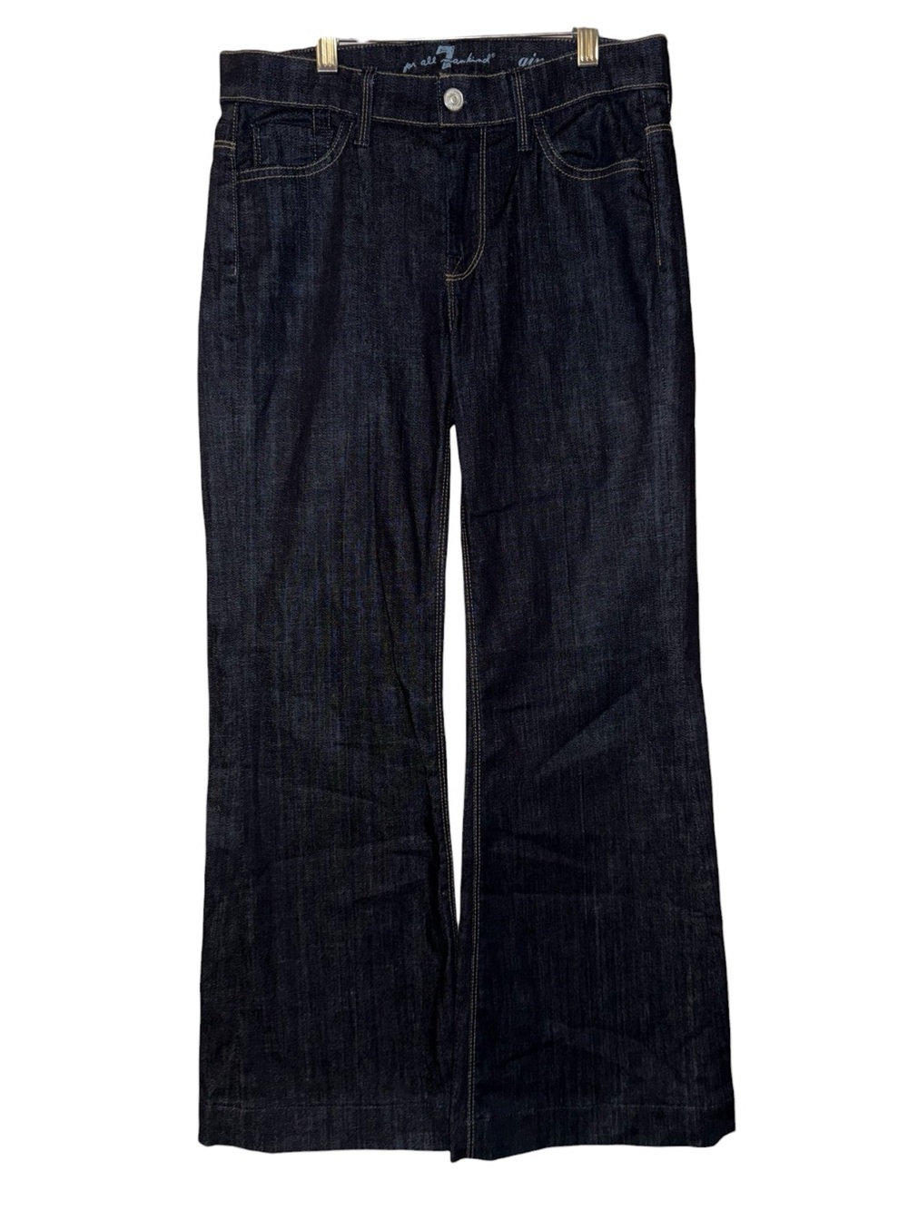 7 For All Mankind Ginger Dark Indigo Wide-Leg Jeans